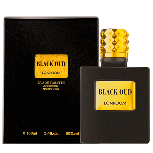 Perfume Masculino Black Oud For Men Lonkoom Eau de Toilette  100ml - Imagem 2