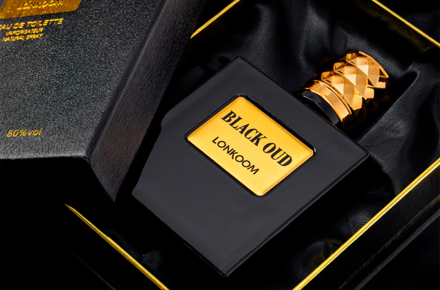 Perfume Masculino Black Oud For Men Lonkoom Eau de Toilette  100ml - Imagem 3
