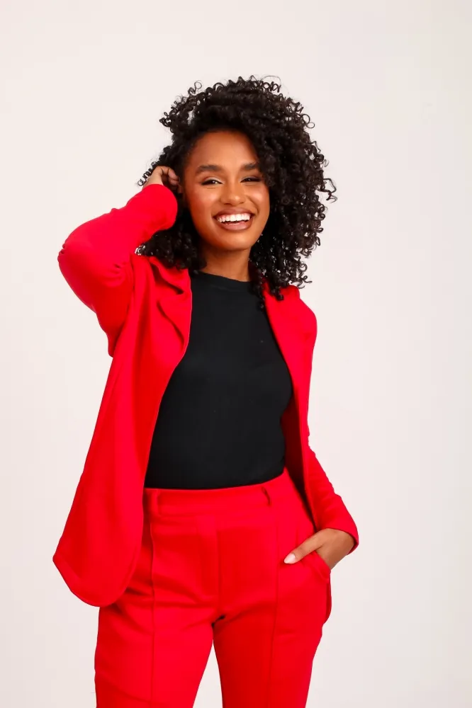 Blazer de luxo  Lady Griffe Vermelho - Imagem 3