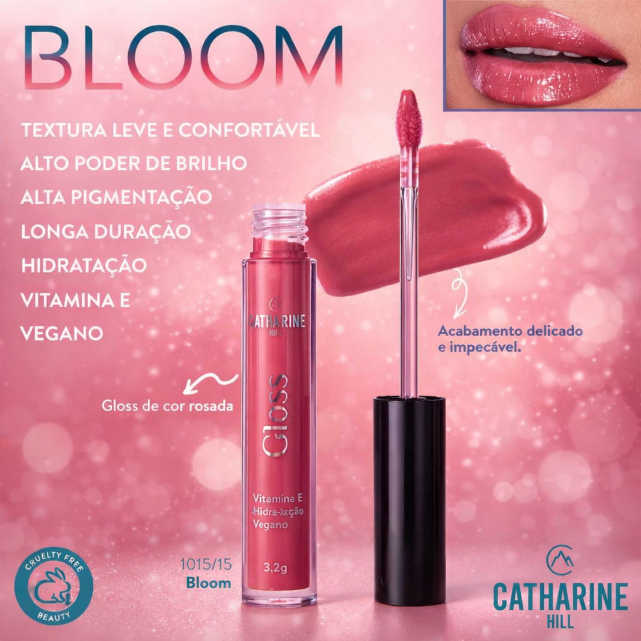 Caixa com 5 Lip Gloss Catharine Hill — brilho profissional todos os dias - Imagem 3