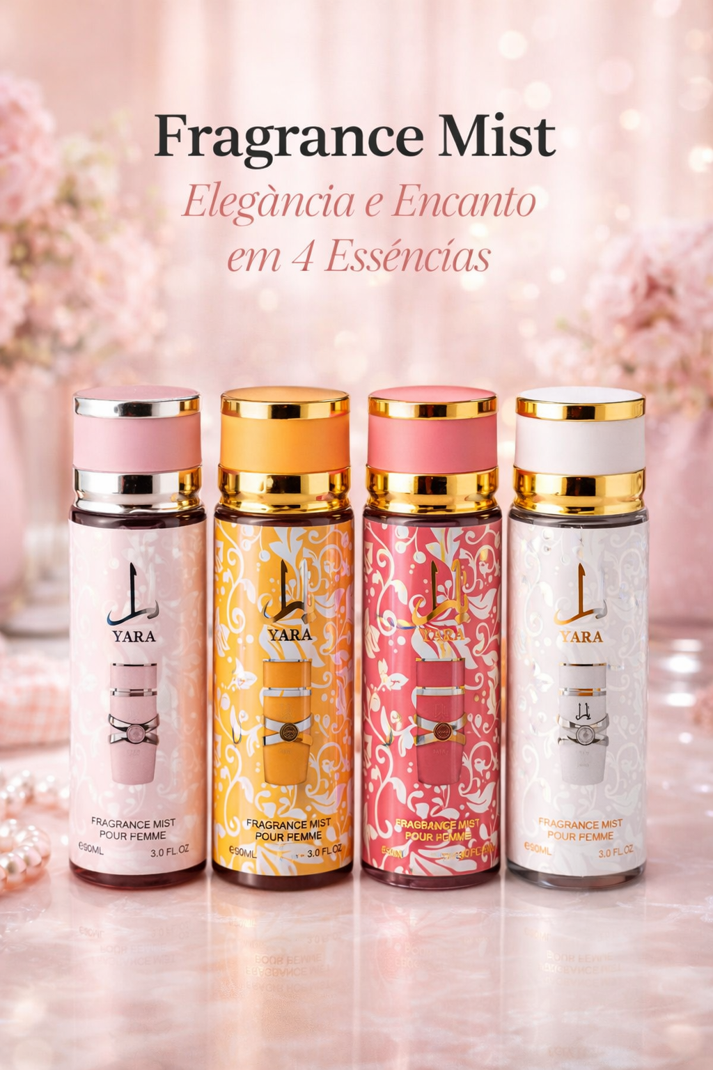 O Kit Yara Fragrance Mist com 4 Essências foi pensado para mulheres que gostam de se sentir perfumadas, delicadas e marcantes em todos os momentos.